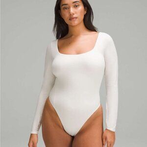 Wundermost Nulu Square-Neck Long-Sleeve Bodysuit